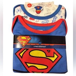Baby Superman Bodysuit 24 Months 2 Pack Logo Creeper Costume DC Comics Superhero